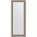 Зеркало Evoform Exclusive 143х58 BY 1162 с фацетом в багетной раме - Состаренное серебро с плетением 70 мм Зеркало Evoform Exclusive 143х58 BY 1162 с фацетом в багетной раме - Состаренное серебро с плетением 70 мм