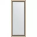 Зеркало Evoform Exclusive 153х63 BY 1182 с фацетом в багетной раме - Состаренное серебро с плетением 70 мм Зеркало Evoform Exclusive 153х63 BY 1182 с фацетом в багетной раме - Состаренное серебро с плетением 70 мм