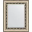 Зеркало Evoform Exclusive 53х43 BY 1354 с фацетом в багетной раме - Состаренное серебро с плетением 70 мм Зеркало Evoform Exclusive 53х43 BY 1354 с фацетом в багетной раме - Состаренное серебро с плетением 70 мм