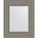 Зеркало Evoform Exclusive 56х46 BY 1369 с фацетом в багетной раме - Римское серебро 88 мм Зеркало Evoform Exclusive 56х46 BY 1369 с фацетом в багетной раме - Римское серебро 88 мм