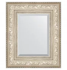 Зеркало Evoform Exclusive 60х50 BY 3374 с фацетом в багетной раме - Виньетка серебро 109 мм