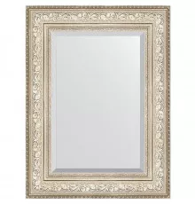 Зеркало Evoform Exclusive 80х60 BY 3400 с фацетом в багетной раме - Виньетка серебро 109 мм
