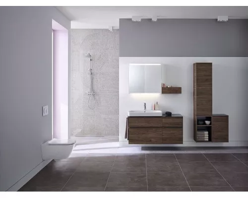 Приобрести Зеркальный шкаф Geberit Smyle Square 60 500.273.00.1 подвесной Белый в магазине сантехники Santeh-Crystal.ru