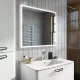 Купить Зеркало Iddis Brick 80 с подсветкой Белый матовый в магазине сантехники Santeh-Crystal.ru