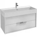 Тумба под раковину Jacob Delafon Vivienne 100 EB1668-J5-J5 подвесная Белая глянцевая