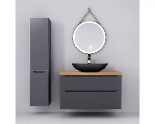 Купить Зеркало Jorno Wood 50 Wood.02.50/ТК с подсветкой с бесконтактным выключателем в магазине сантехники Santeh-Crystal.ru