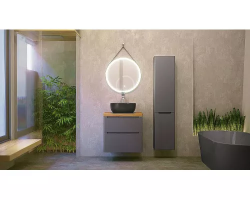 Купить Зеркало Jorno Wood 50 Wood.02.50/ТК с подсветкой с бесконтактным выключателем в магазине сантехники Santeh-Crystal.ru