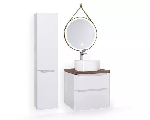 Купить Зеркало Jorno Wood 50 Wood.02.50/ТК с подсветкой с бесконтактным выключателем в магазине сантехники Santeh-Crystal.ru