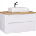 Тумба под раковину Jorno Wood 100 wood.01.100/P/W подвесная Белая