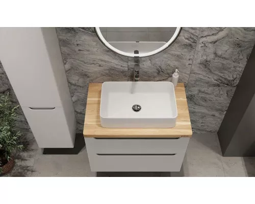 Купить Тумба под раковину Jorno Wood 100 wood.01.100/P/W подвесная Белая в магазине сантехники Santeh-Crystal.ru