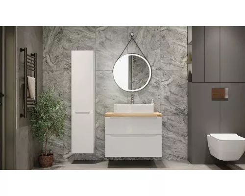 Купить Тумба под раковину Jorno Wood 100 wood.01.100/P/W подвесная Белая в магазине сантехники Santeh-Crystal.ru