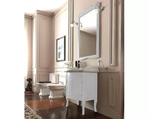Купить Зеркало Kerasan Retro 65 731330 Белое матовое в магазине сантехники Santeh-Crystal.ru