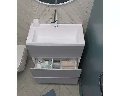 Приобрести Тумба с раковиной Marka One Bumble 50H У88747 Белая в магазине сантехники Santeh-Crystal.ru