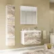 Купить Зеркальный шкаф Marka One Mix 80 Белый в магазине сантехники Santeh-Crystal.ru