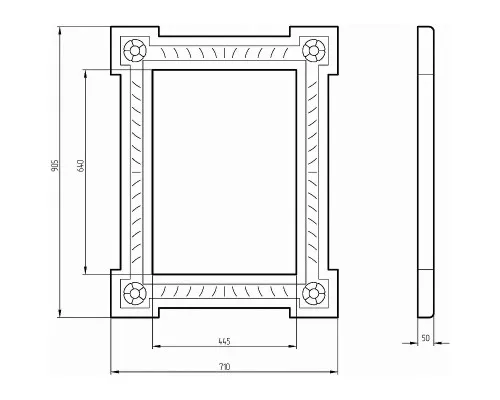 Заказать Зеркало Migliore CDB 70 26539 Серебро в магазине сантехники Santeh-Crystal.ru