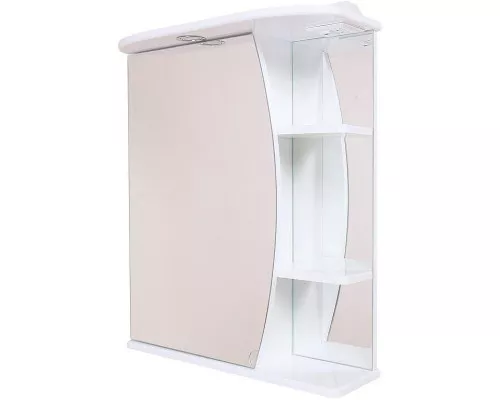 Купить Зеркальный шкаф Onika Луна 55.01 L 205520 с подсветкой Белый в магазине сантехники Santeh-Crystal.ru