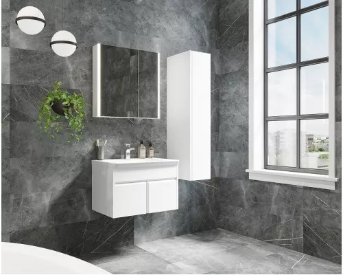 Купить Зеркальный шкаф Roca Up 70 ZRU9303016 с подсветкой Белый глянец в магазине сантехники Santeh-Crystal.ru