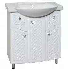 Тумба под раковину Runo Милано 75 УТ000002088 Белая