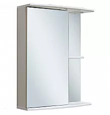 Зеркальный шкаф Runo Николь 55 L 00000000037 с подсветкой Белый