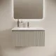 Тумба с раковиной Sancos Code 80 CD80GP+Ceramicanova Sabo 80 CN13002 подвесная цвет Серая платина