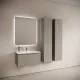 Тумба с раковиной Sancos Code 80 CD80GP+Ceramicanova Sabo 80 CN13002 подвесная цвет Серая платина
