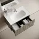 Тумба с раковиной Sancos Code 80 CD80GP+Ceramicanova Sabo 80 CN13002 подвесная цвет Серая платина