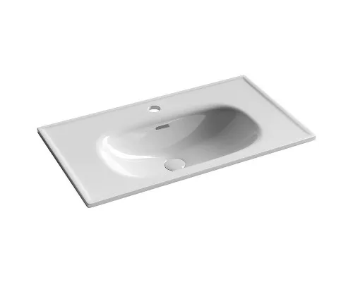 Тумба с раковиной Sancos Code 80 CD80GP+Ceramicanova Sabo 80 CN13002 подвесная цвет Серая платина