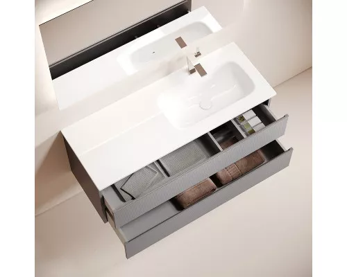 Тумба под раковину Sancos Folk 120 R FL120RGS подвесная цвет Grey soft