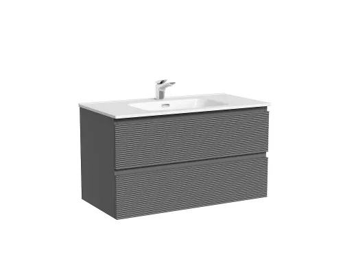 Тумба с раковиной Sancos Folk 90 FL90GS+Ceramicanova Element 90 CN7002 подвесная Grey soft