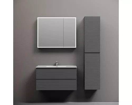 Тумба с раковиной Sancos Folk 90 FL90GS+Ceramicanova Element 90 CN7002 подвесная Grey soft