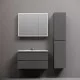Тумба с раковиной Sancos Folk 90 FL90GS+Ceramicanova Element 90 CN7002 подвесная Grey soft