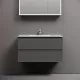 Тумба с раковиной Sancos Folk 90 FL90GS+Ceramicanova Element 90 CN7002 подвесная Grey soft