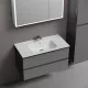 Тумба с раковиной Sancos Folk 90 FL90GS+Ceramicanova Element 90 CN7002 подвесная Grey soft
