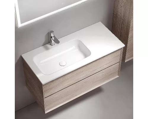 Тумба под раковину Sancos Marmi 2.0 100 L MR2.0100LEG подвесная Дуб галифакс натуральный
