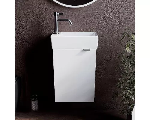 Тумба под раковину Sancos Mini 37 L MN35WL подвесная Белый глянец