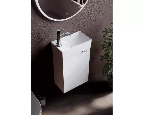 Тумба под раковину Sancos Mini 37 L MN35WL подвесная Белый глянец