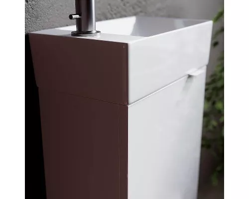 Тумба под раковину Sancos Mini 37 L MN35WL подвесная Белый глянец