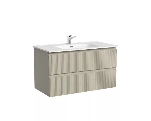 Тумба с раковиной Sancos Snob T 90 SNT90CE+Ceramicanova Element 90 CN7002 подвесная Beige Soft