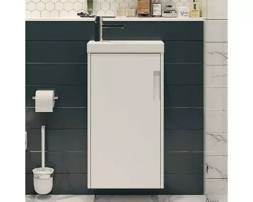 Приобрести Тумба под раковину Velvex Klaufs 40 tpKLA.40.1D-616.216 Белая в магазине сантехники Santeh-Crystal.ru