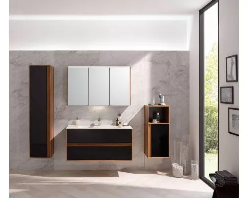 Купить Шкаф пенал Vitra Metropole 40 L 58204 подвесной Сливовое дерево Черный в магазине сантехники Santeh-Crystal.ru