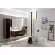Купить Шкаф пенал Vitra Metropole 40 L 58204 подвесной Сливовое дерево Черный в магазине сантехники Santeh-Crystal.ru