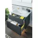 Приобрести Тумба с раковиной Vitra Sento 65 60834 подвесная Антрацит матовый в магазине сантехники Santeh-Crystal.ru