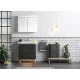 Приобрести Тумба с раковиной Vitra Sento 65 60834 подвесная Антрацит матовый в магазине сантехники Santeh-Crystal.ru