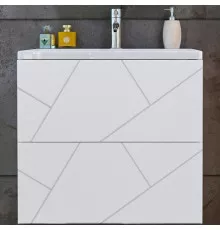 Тумба под раковину Бриклаер Кристалл 60 4627125415944 подвесная Белая