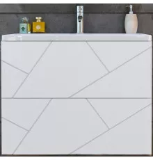 Тумба под раковину Бриклаер Кристалл 70 4627125415951 подвесная Белая