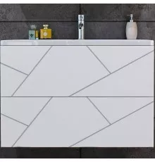 Тумба под раковину Бриклаер Кристалл 80 4627125415968 подвесная Белая