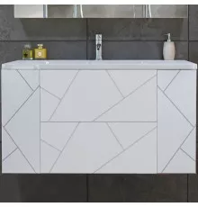 Тумба под раковину Бриклаер Кристалл 100 4627125415920 подвесная Белая