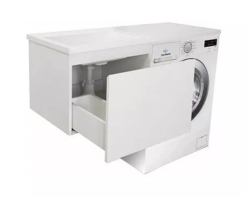 Приобрести Тумба с раковиной Эстет Dallas Luxe 110 L ФР-00002025 подвесная Белая в магазине сантехники Santeh-Crystal.ru