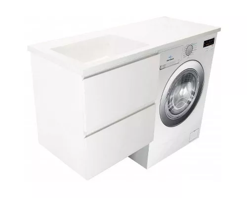 Приобрести Тумба с раковиной Эстет Dallas Luxe 150 L ФР-00009685 подвесная Белая в магазине сантехники Santeh-Crystal.ru