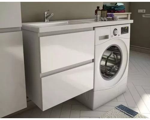 Приобрести Тумба с раковиной Эстет Dallas Luxe 150 L ФР-00009685 подвесная Белая в магазине сантехники Santeh-Crystal.ru